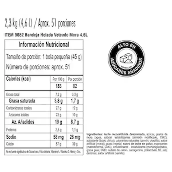Colombina Helado de Mora Veteado