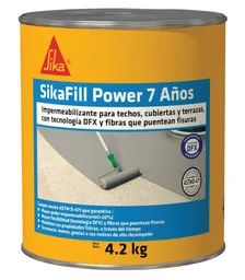 Sika Impermeabilizante Sikafill Power 7 Años Acrílico 4.2 Kg