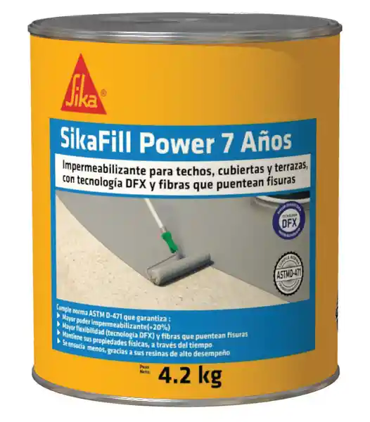 Sika Impermeabilizante Sikafill Power 7 Años Acrílico 4.2 Kg