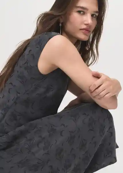 Vestido Mely Antracita Talla S Mujer Mango