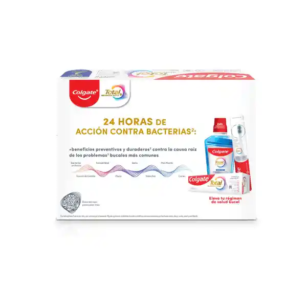 Crema Dental Colgate Total Original Mint Prevención Activa 3 x 75 mL