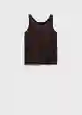 Top Lini Marrón Talla S Mujer Mango