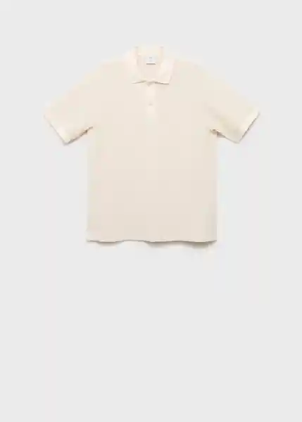 Camiseta Polo Openp Marfil Talla S Hombre Mango