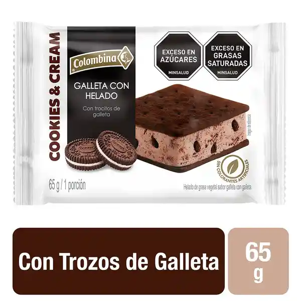 Colombina Galleta con Helado Sabor a Cookies & Cream