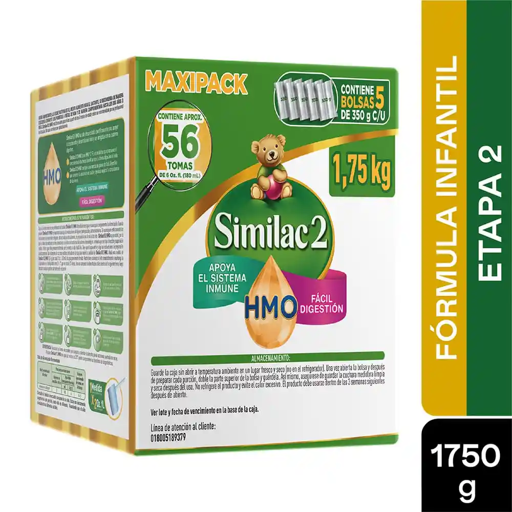 Formula Infantil Similac Etapa 2 Con Hmo 1750 Gramos