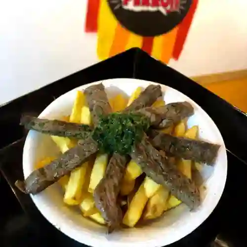 Papas Carne Asada con Chimichurri