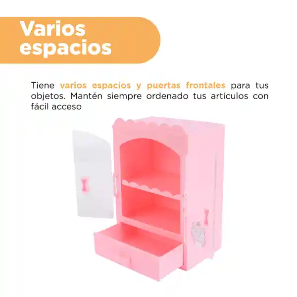 Organizador de Plástico Tipo Armario Rosa Miniso