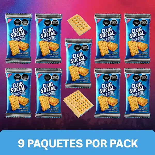 Galletas Saladas Club Social 9Pack Original 216G