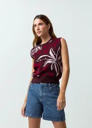Camisa Tejido Mujer Rojo Syrah Ultra Oscuro Talla M 582G051 Naf Naf