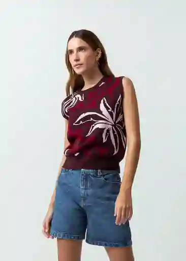 Camisa Tejido Mujer Rojo Syrah Ultra Oscuro Talla M 582G051 Naf Naf