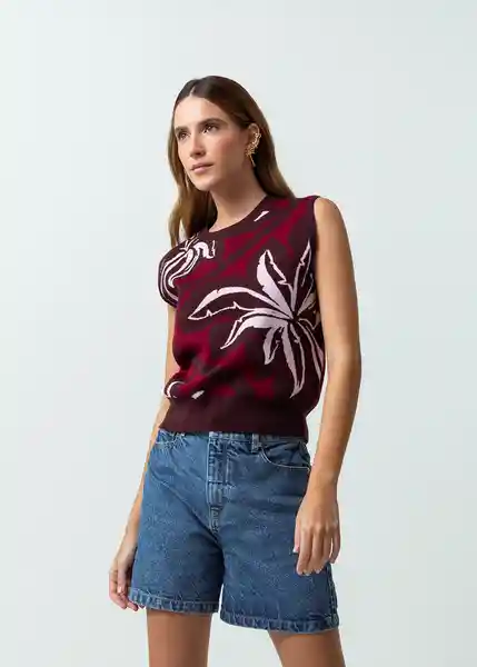 Camisa Tejido Mujer Rojo Syrah Ultra Oscuro Talla M 582G051 Naf Naf