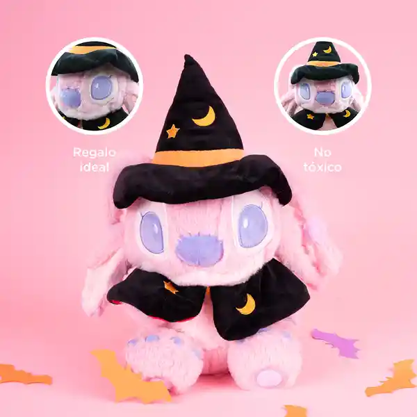 Peluche Halloween Ángel Bruja Lilo Stitch Disney 10" Miniso