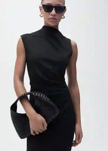 Vestido Bella Negro Talla M Mujer Mango