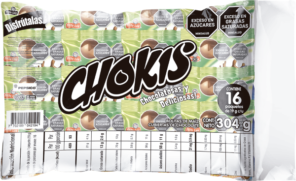 Chokis Bolita de Maíz Cubiertas de Chocolate 304 g
