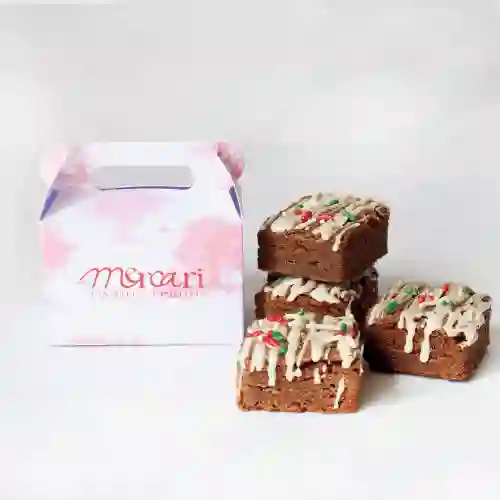 Caja Mini Brownies Navidad X4