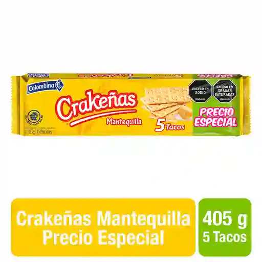 Crakeñas Mantequilla Taco 5pack