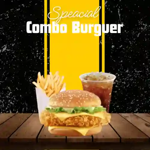 Chicken Burguer + Papas + Te