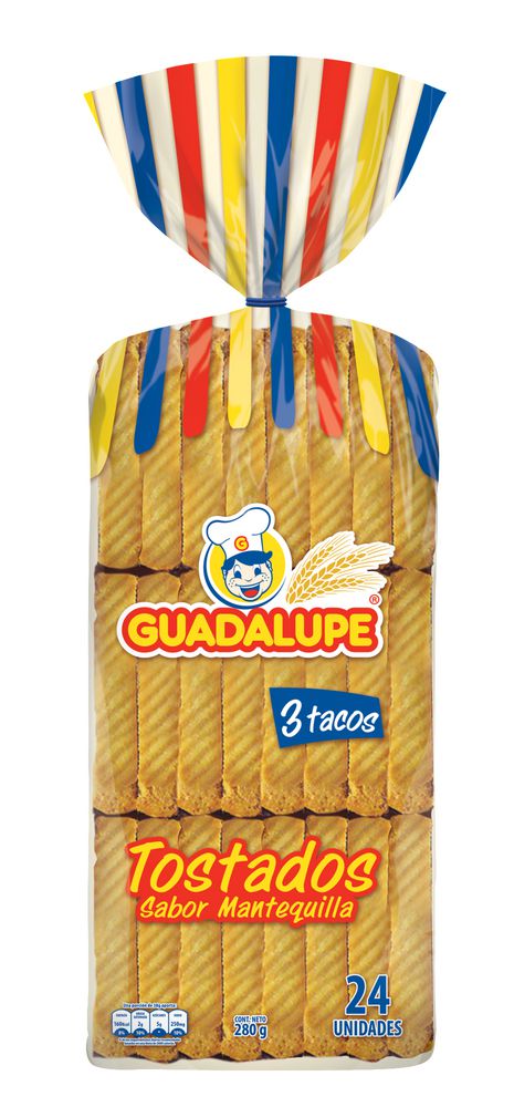 3 x Tostada Media Luna Mante 24 und