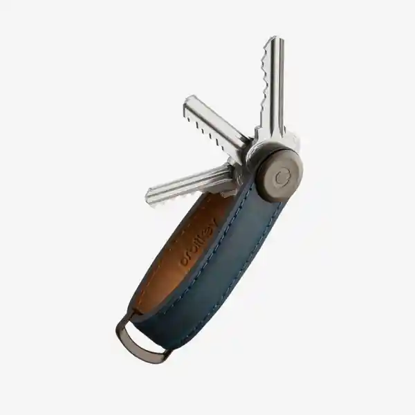 Orbitkey Llavero Crazy Horse Cuero Azul