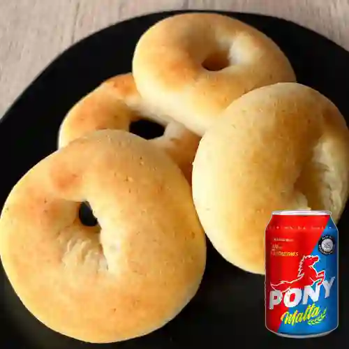 Combo Pandebono de la Casa * 6 + Pony Malta Lata 330ml