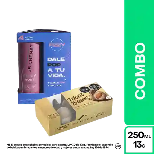 Combo Jp Chenet Rosado Fizzy 4 Und + Montblanc Crema de Almendras