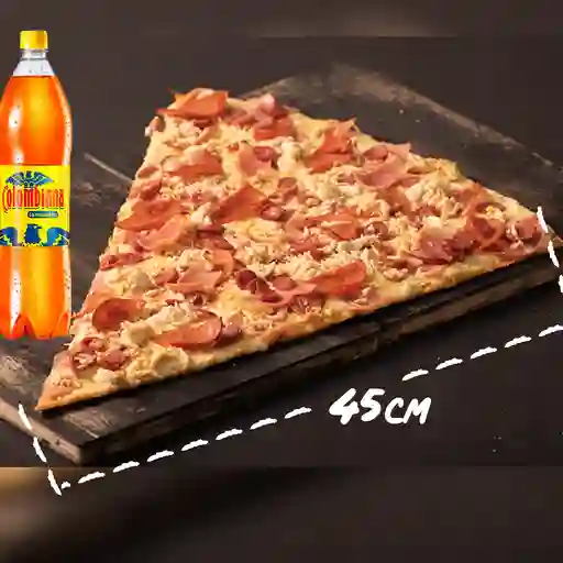 Combo pizza carnes + colombiana 1.5 l