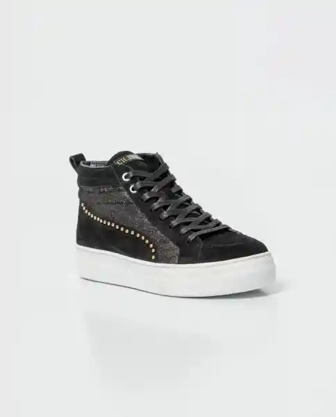 Tenis Hi Top Shimmer Negro Sombrio Ultraoscuro 37 Chevignon