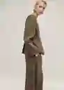 Pantalón Orchid Khaki Talla 36 Mujer Mango