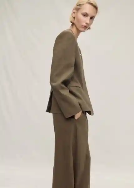 Pantalón Orchid Khaki Talla 36 Mujer Mango