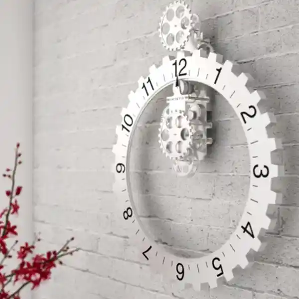 Inkanta Reloj de Pared Rueda Gris Grande