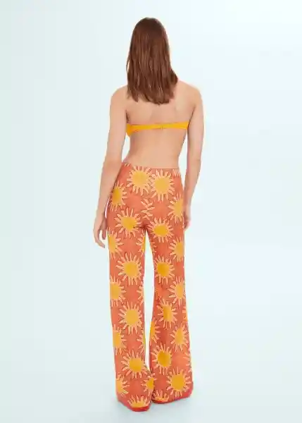 Pantalón Lulu Naranja Talla 40 Mujer Mango