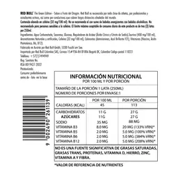 Red Bull Energizante fruta Del Dragon 4pack