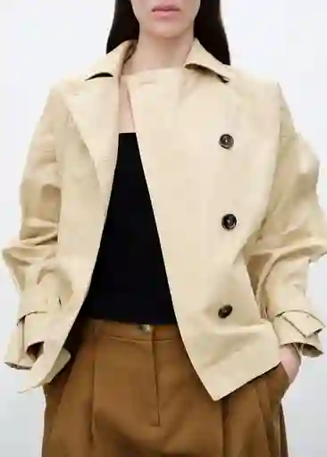 Abrigo Parka Julia Piedra Talla XS Mujer Mango