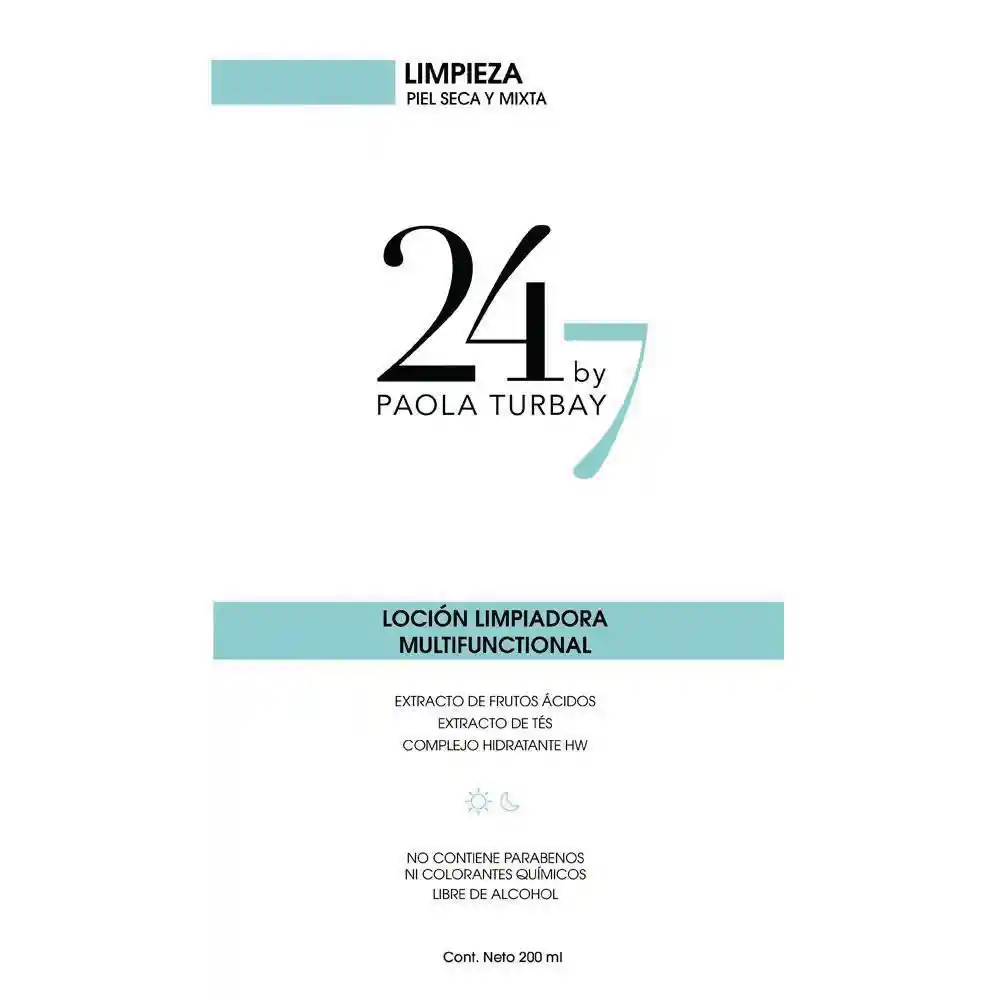 24-7 By Paola Turbay Crema Limpiadora Tónico+Detox