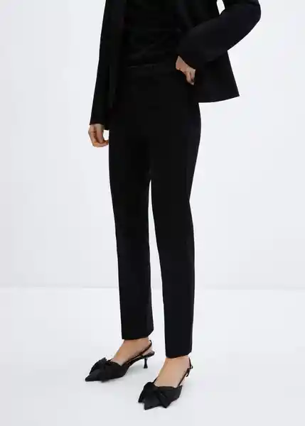 Pantalón Paloma Mujer Negro Talla 44 Mango