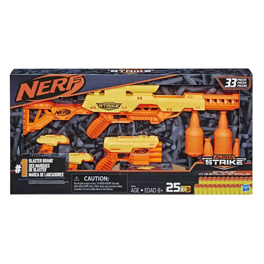 Nerf Lanzador Alpha Strike Set Batallón