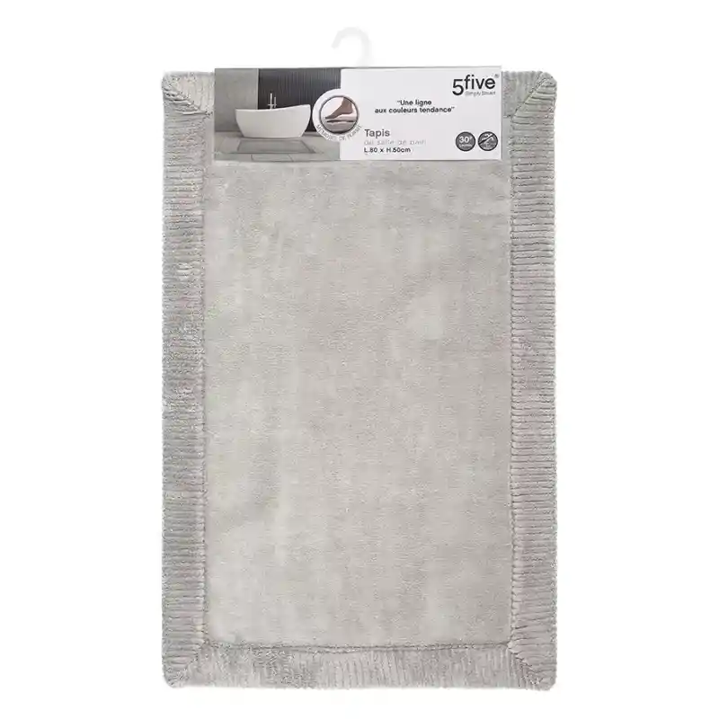 5Five Tapete Para Baño Trio. Dimensiones: 50 X 80 Cm. Color: Plata. Marca: . Sku 211189
