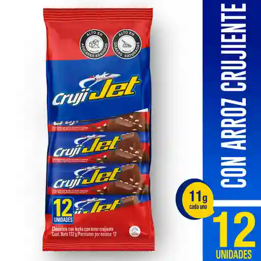 Jet Cruji Chocolatina con Leche y Arroz Crujiente