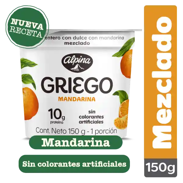 Alpina Yogurt Griego Mezclado con Mandarina