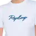 Replay Camiseta Jersey Piece Dyed Cotton Blanco Talla XS