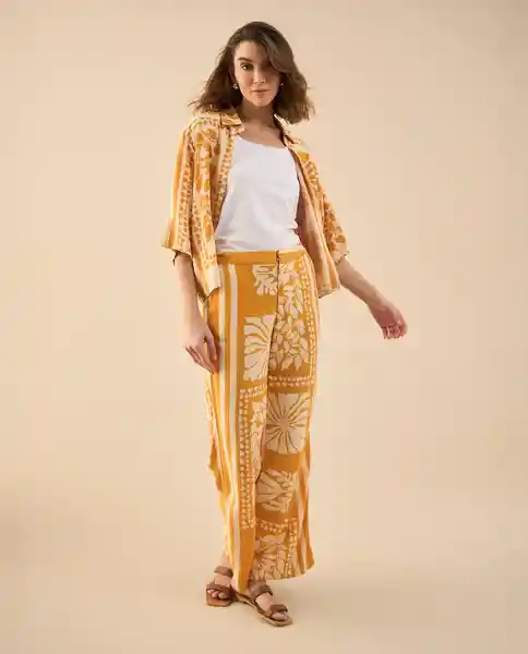 Pantalón Amarillo Narciso Medio Talla 12 631G012 Esprit