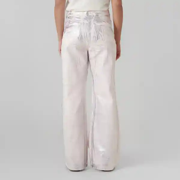 Pantalón Tiro Alto Bota Recta Rosado Talla 8 - 721295