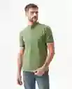 Camiseta Neru Polo Neck Verde Loden Oscuro T M Chevignon