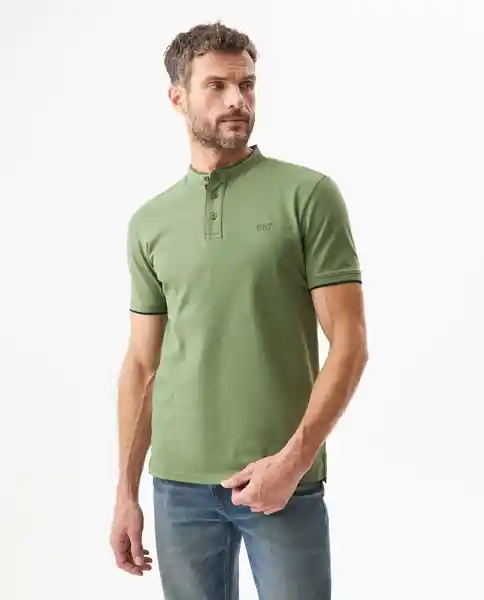Camiseta Neru Polo Neck Verde Loden Oscuro T M Chevignon