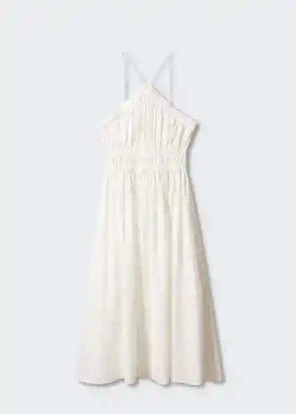 Vestido Chloe Off White Talla L Mujer Mango