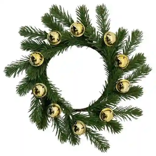 Corona Decorativo Con Campanas Dorado 2002000457 Finlandek