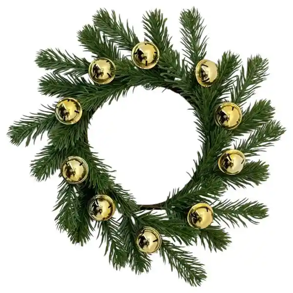 Corona Decorativo Con Campanas Dorado 2002000457 Finlandek