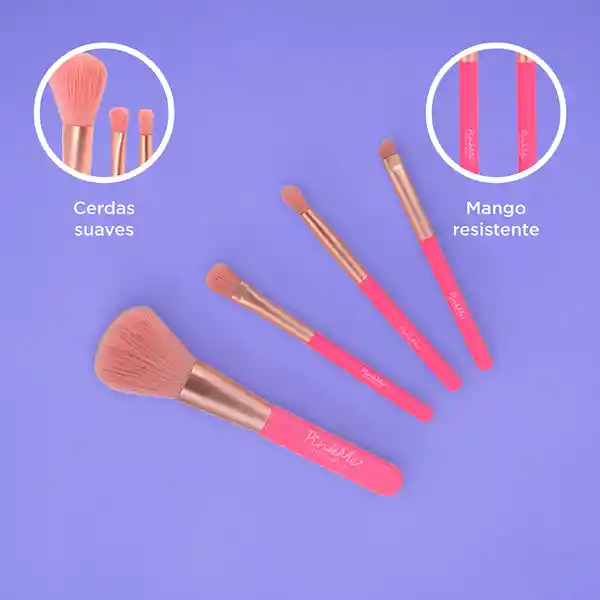 Set Brochas Cosméticas Series Pink Me Miniso