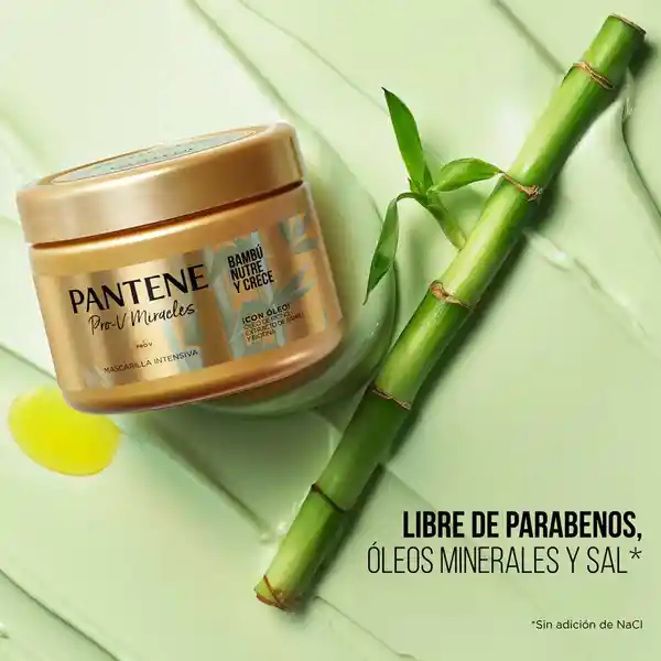 Mascarilla Intensiva Pantene Pro-V Miracles Tratamiento Capilar Bambu Nutre y Crece 300 ml