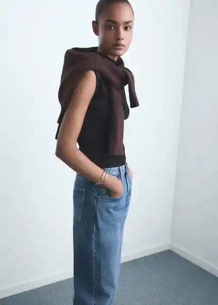 Jean Bet Tejano Oscuro Talla 32 Mujer Mango
